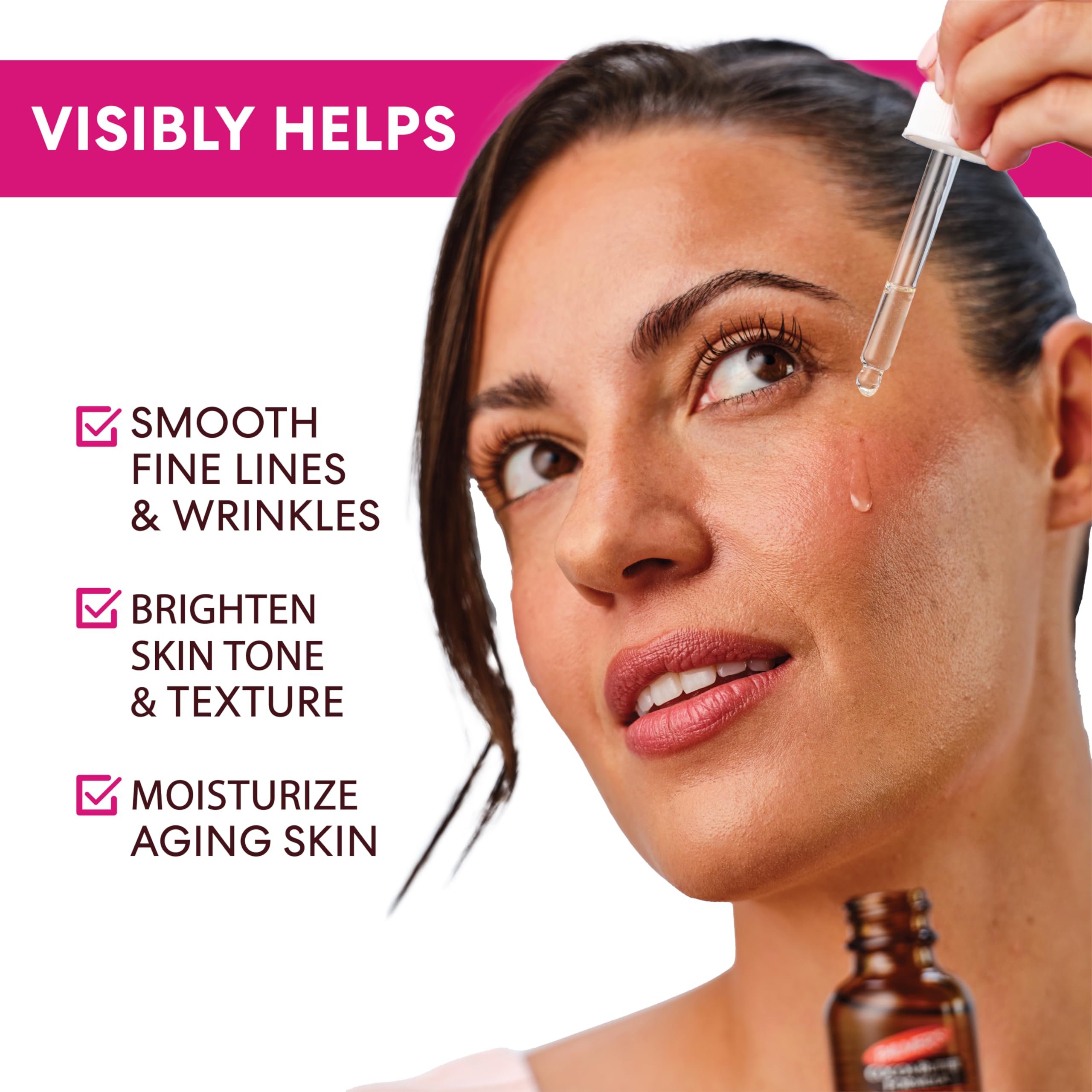 Palmer's Skin Therapy Face Oil, Moisturizing Cocoa Butter Formula (1 Fl Oz) | Hydrating Face Moisturizer, Vitamin E, C & 10 Pure Facial Oil Blend, Helps Reduce Fine Lines & Dark Spots, Rosehip Fragrance