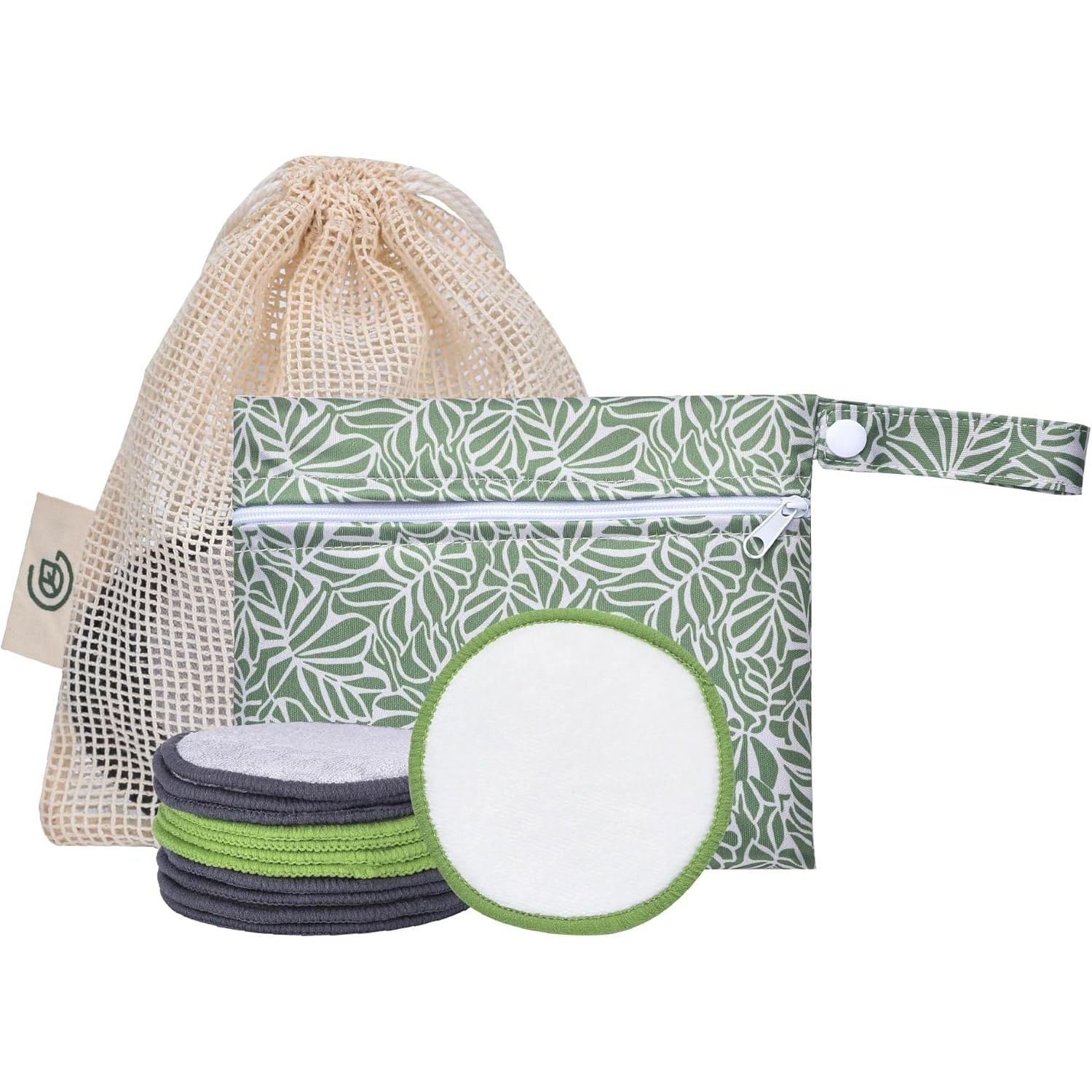 Buy now Greenzla Reusable Makeup Remover Pads (20 Pack) Washable Laundry Bag & Round Box for Storage, Reusable Bamboo Cotton Rounds for All Skin Types 12 Pack Travel Bag at indiglob india