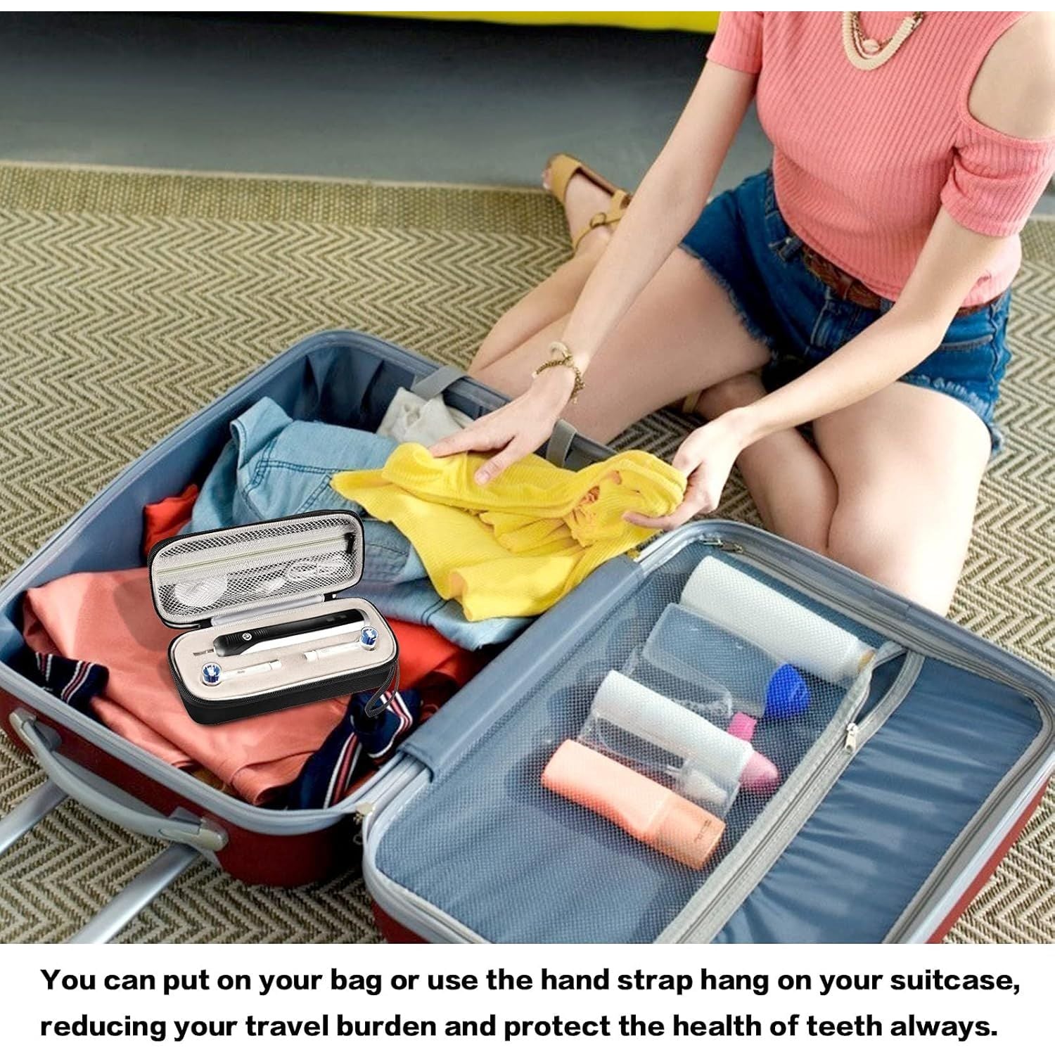 Buy now PAIYULE Electric Toothbrush Travel Case for Oral-B Pro 1000 7500 1500, Also for Philips for Sonicare ProtectiveClean 4100 1100 5100 7500 6100, Storage Holder Bag for Brush Head and Charger (Box Only) at indiglob india