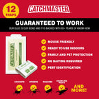 Catchmaster Spider & Insect Traps Indoor, Sticky Glue Boards 12 Pack