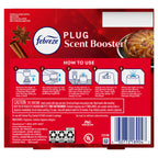 Febreze Plug Scent Booster Starter Kit, Oil Diffuser, Air Freshener Plug in, Continuous Scent, 2 Devices + 2 Baked Cinnamon Apple Refill