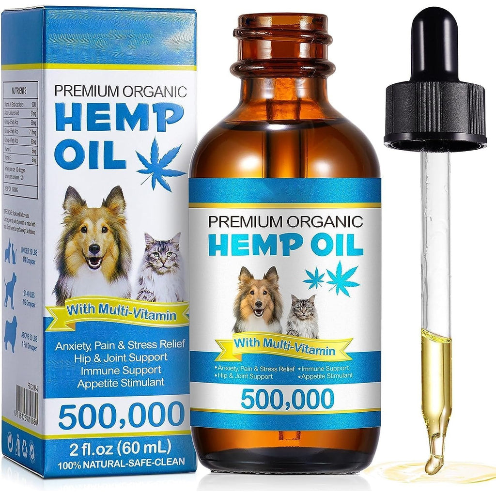 Oil for Dogs & Cats 60ML,Pet Oil for Pain,Skin,Arthritis Pain,Pain Relief,Calming,Omega 3,6,9 for Dog Emotions,Barking & Dog Joints,Supports & Maintains Healthy Joints (1 Pack, Blue)