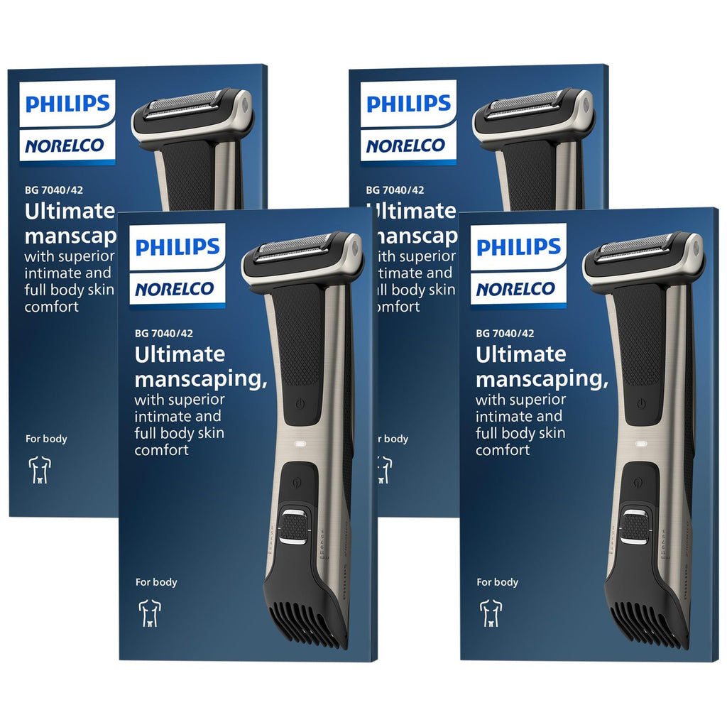 Philips Norelco Body Groomer 7000 Series, Waterproof Men's Full Body Groomer with Travel Case, Triple Protect Shave System & Body Hair Trimmer with Contour-Following 2D Flexing Head, BG7490/50