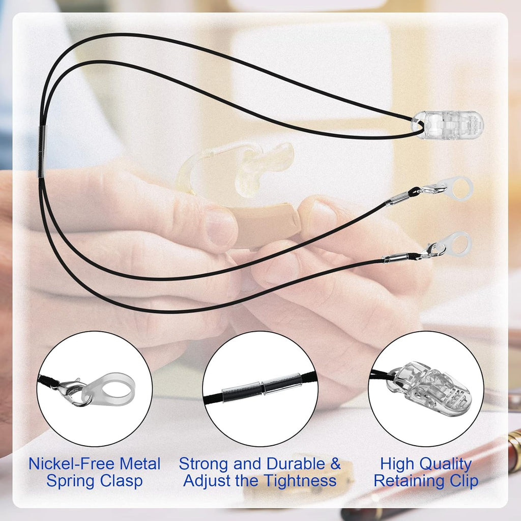 Buy now 3 Pieces Hearing Aids Clip Holder Portable Hang Rope Anti-lost Rope Amplifier Lanyard Clips and Hearing Aid Case Accessories Security Clip Fixation Cord for Hearing for Hearing Amplifiers at indiglob india