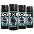 AXE Body Spray 4 Count Apollo 48 Hour All Over Fresh 2.9 oz