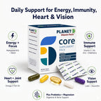 Daily Vitamin Packs for Men & Women – Immune, Energy & Heart Support with Vitamin D3, Omega-3, Probiotics, Methyl B12 & Vitamin C – Multivitamin with Lutein – Planet 3 Vitamin Packs, 30 Packets