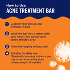 PanOxyl Acne Treatment Bar with 10% Benzoyl Peroxide, Maximum Strength Bar Soap for Face, Chest and Back, Benzoyl Peroxide Soap Body Wash, Vegan, For Acne Prone Skin, 4 oz
