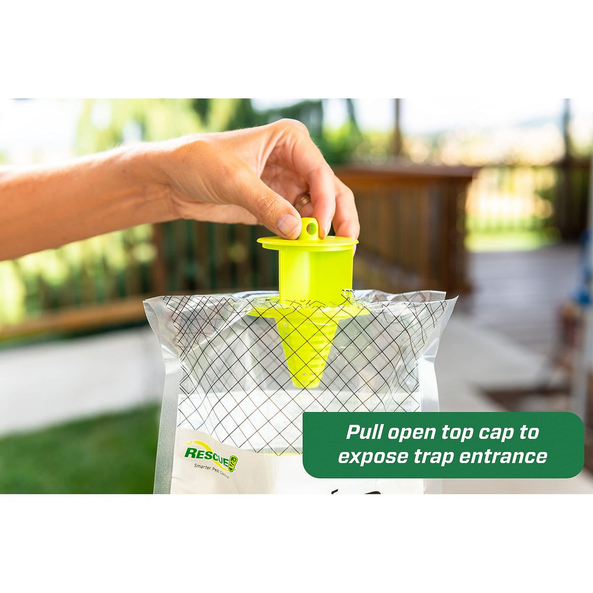 RESCUE! Big Bag Fly Trap – Disposable, Outdoor Use - 4 Traps