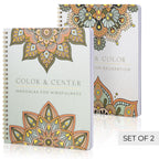 Beautiful Adult Coloring Book Set of 2 for Relaxation - Mandala Books