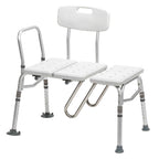 Drive Medical Splash Defense Tub Transfer Bench, Adjustable Height, White