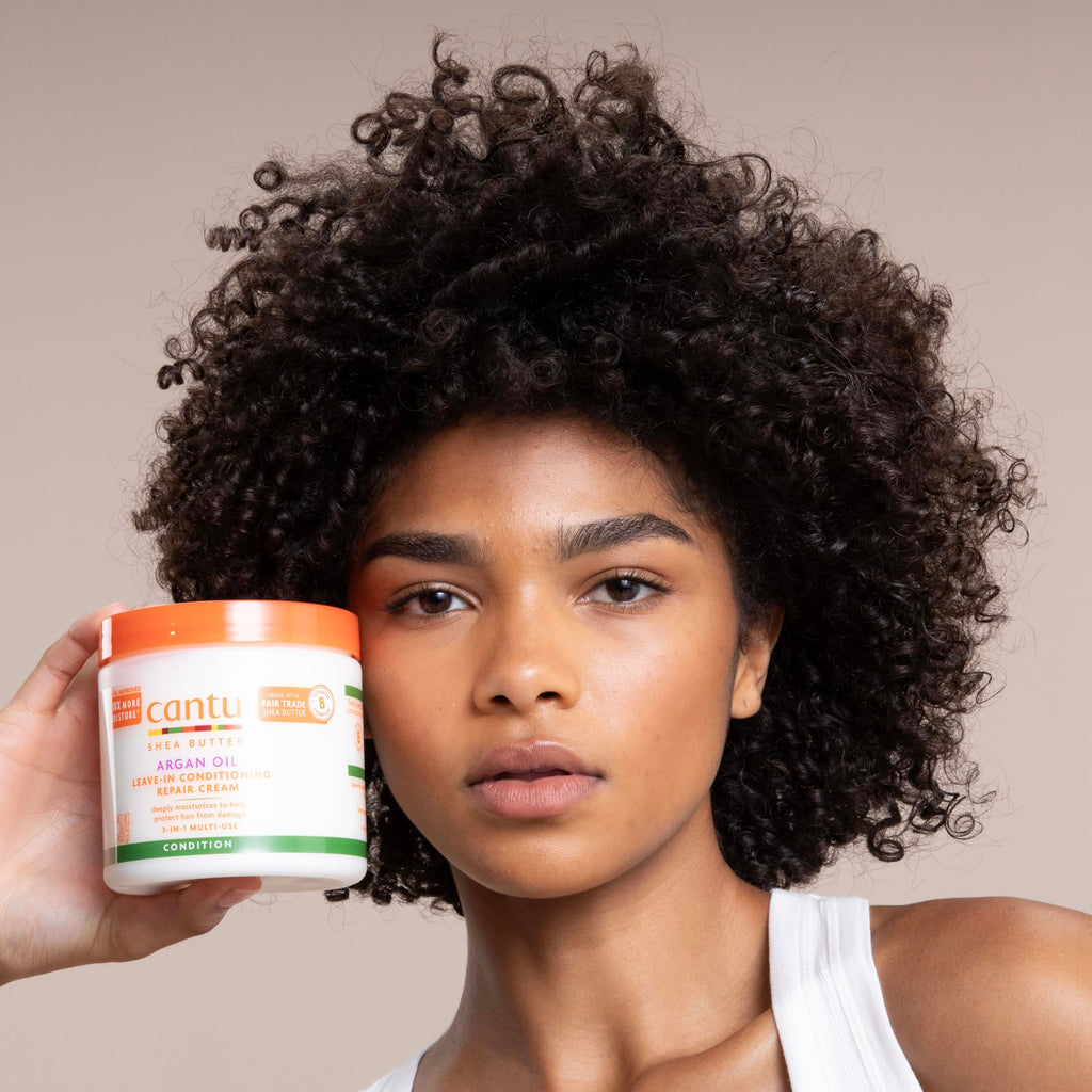 Cantu Argan Oil Leave in Conditioning Repair Cream, 16 Ounce