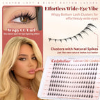 Premium imported Calphdiar Bottom Lash Clusters create a wispy, effortless wide-eye look, featuring natural spikes for enhanced elegance.