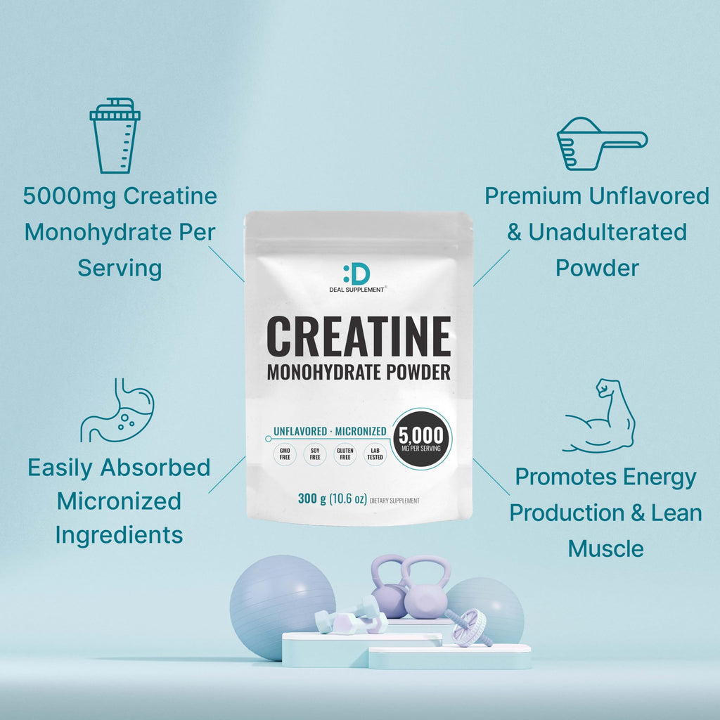 Micronized Creatine Monohydrate, 60 Servings, 5g Per Serving (300g/0.7lb) | Fast Absorbing & Unflavored | Supports Strength, Power & High-Intensity Training* | Vegan, Keto, Non-GMO