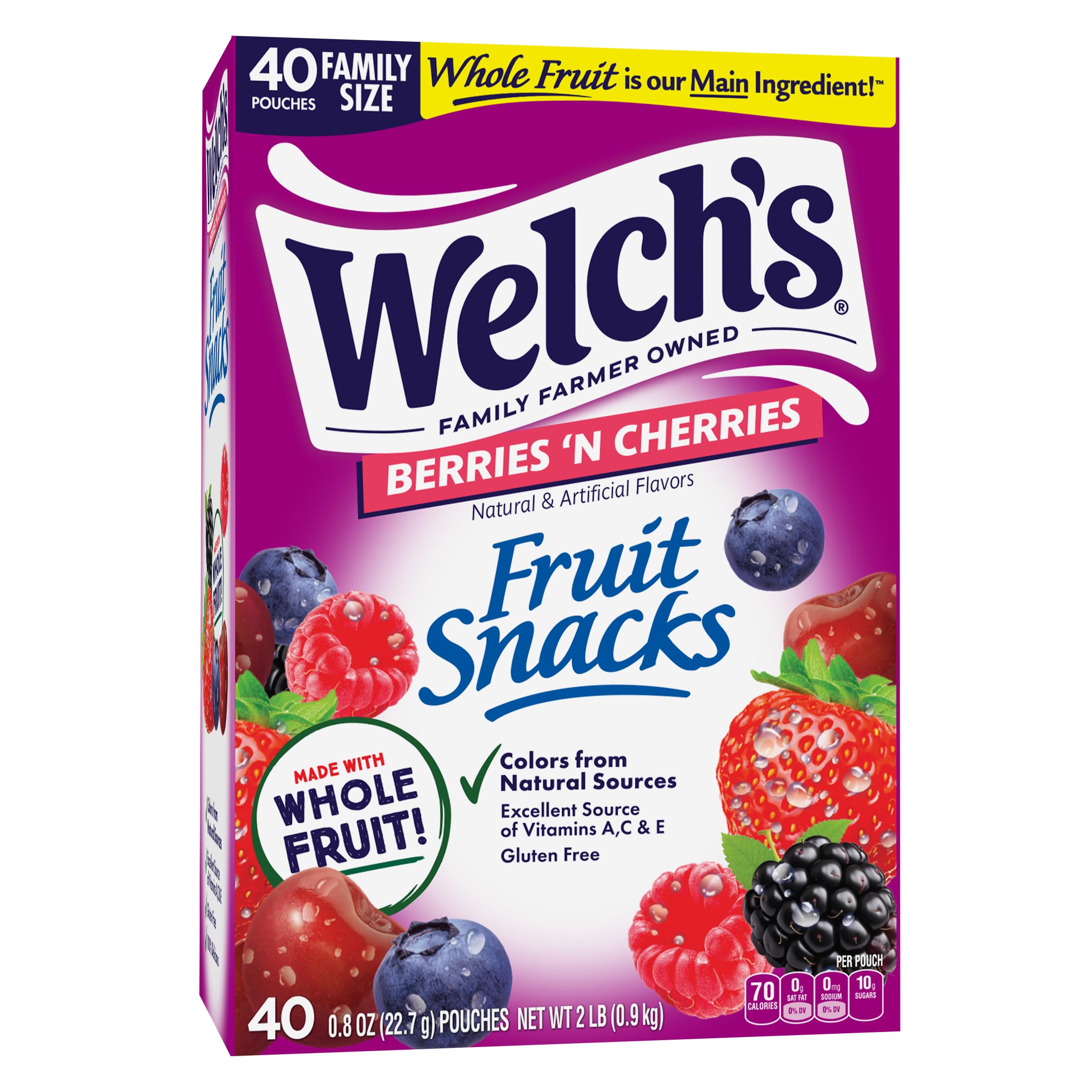 Buy now Welch's Fruit Snacks, Mixed Fruit Snack Box, Gluten Free, 0.8oz Snack Packs (Pack of 40) Berries 'N Cherries 0.8 Ounce (Pack of 40) at indiglob india