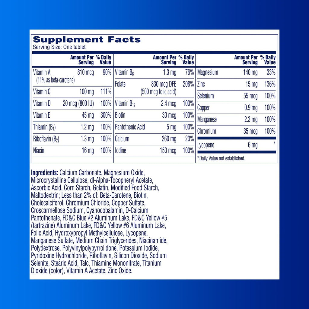 One A Day Men's Pre-Conception Health Multivitamin to Support Sperm Health, Supplement for Men with Vitamin C, Vitamin E, Selenium, Zinc, and Lycopene, 30 Count