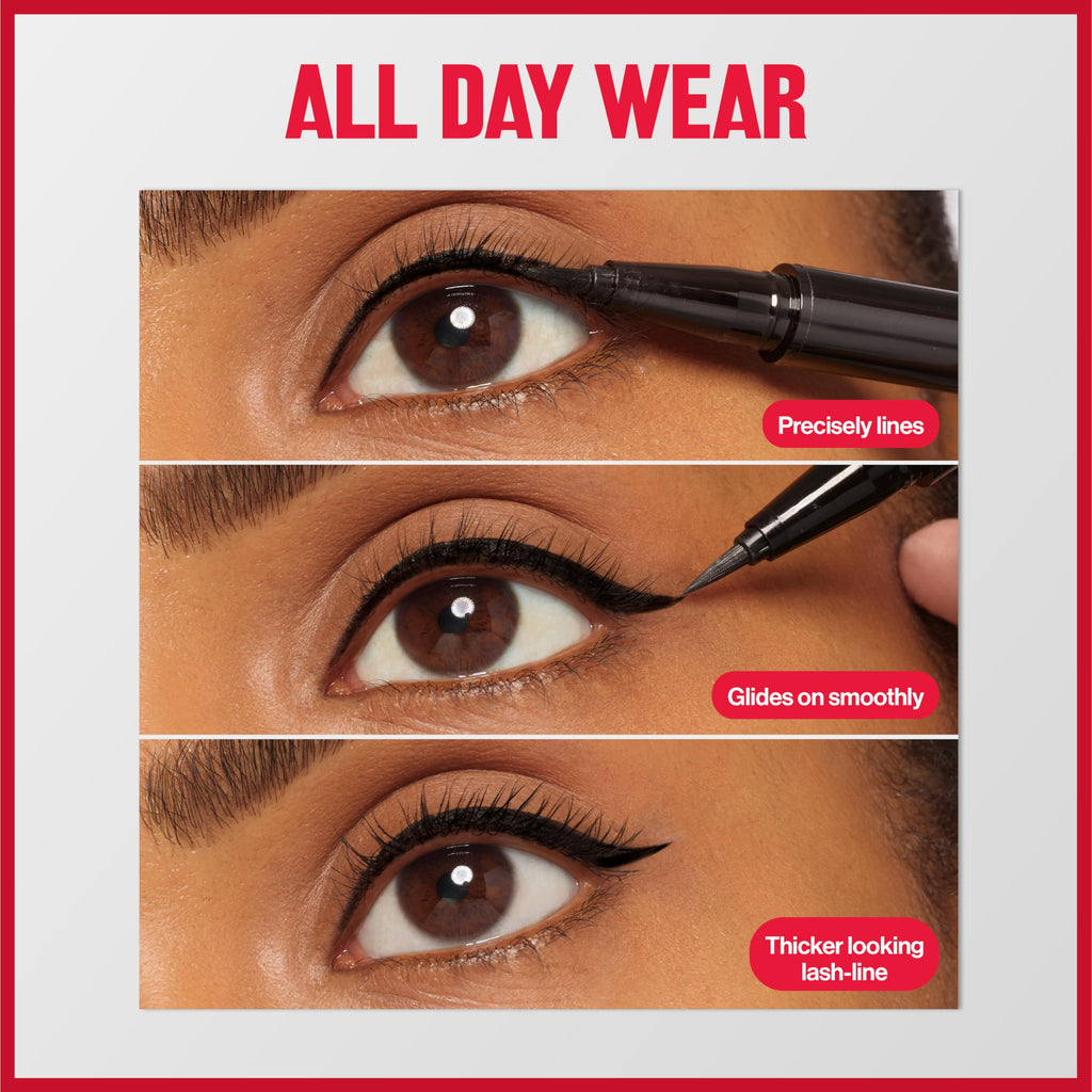 Buy now REVLON ColorStay Lash Serum + Liner, Waterproof Eyeliner, Healthier Looking Eyelashes, Smudge-Resistant Flexible Brush Tip, 001 Blackest Black at indiglob india