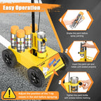 CAROD Striping Line Marking Machine, Parking Lot Striping Machine, Compatible with Professional Inverted Striping Spray Paint, Line Striper Machine for Fast and Accurate Marking, Yellow