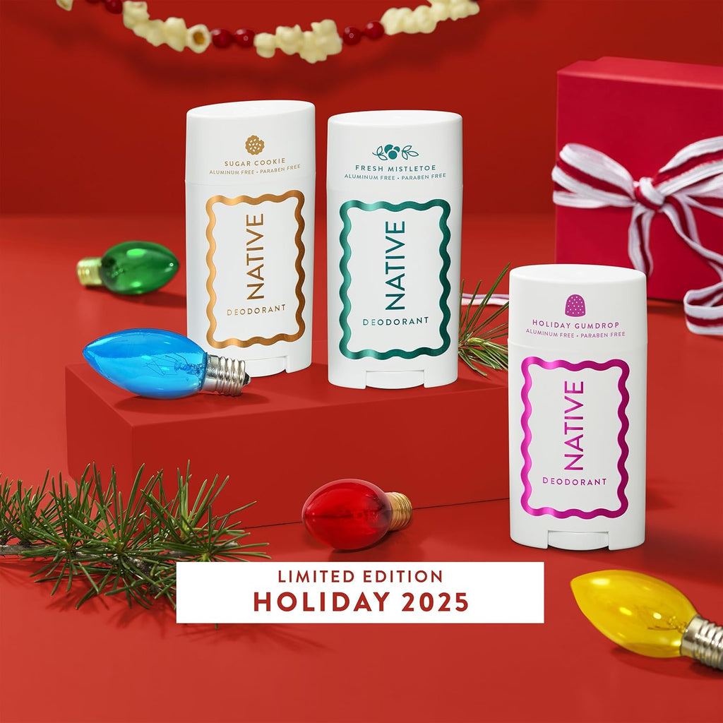 Buy now Native Deodorant, Holiday Edition, Sugar Cookie Scent, Contains Naturally Derived Ingredients, 72 Hour Odor Control | Deodorant for Women and Men, Aluminum Free with Baking Soda at indiglob india