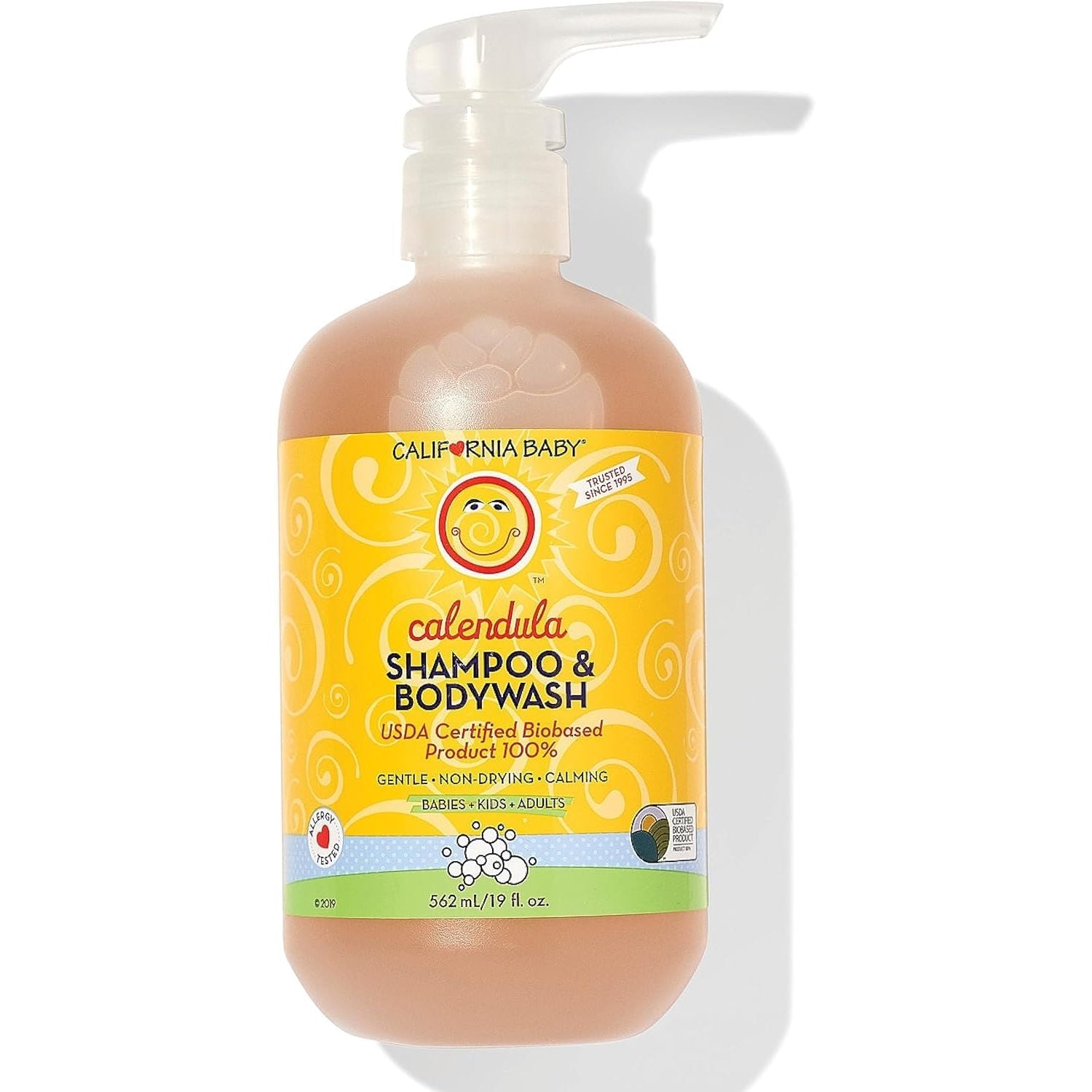 Buy now California Baby Calendula Shampoo and Body Wash - Allergy tested Baby Soap and Toddler Shampoo, for Dry, Sensitive Skin, 100% Plant-Based - USDA Certified, 251 mL / 8.5 fl. oz. (Pack of 1) 19 Ounce (Pack of 1) at indiglob india