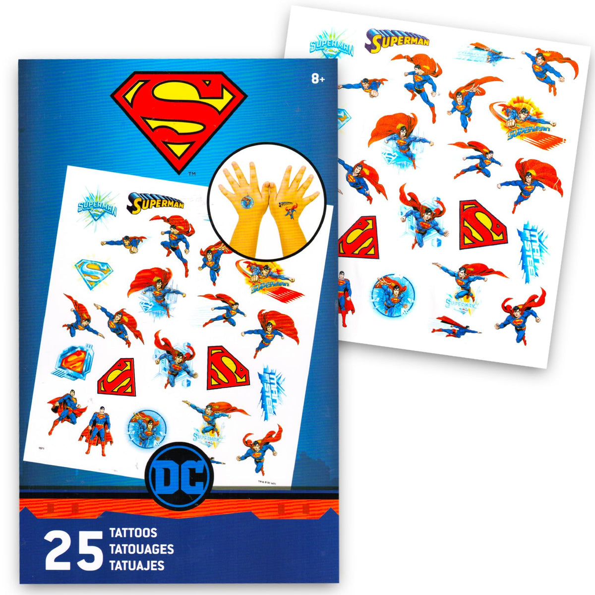 Superhero Tattoos Ultimate Bundle, 150 Pcs