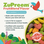 ZuPreem FruitBlend Parrot Pellets, Large Bird Food, 3.5 lb, Pack of 2
