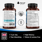 Pure Marine Collagen Supplements for Women & Men - with Hyaluronic Acid, Vitamin C & Biotin - Collagen Peptides Hydrolyzed Collagen for Hair Skin & Nails - 60 Capsules by New Leaf UK Made