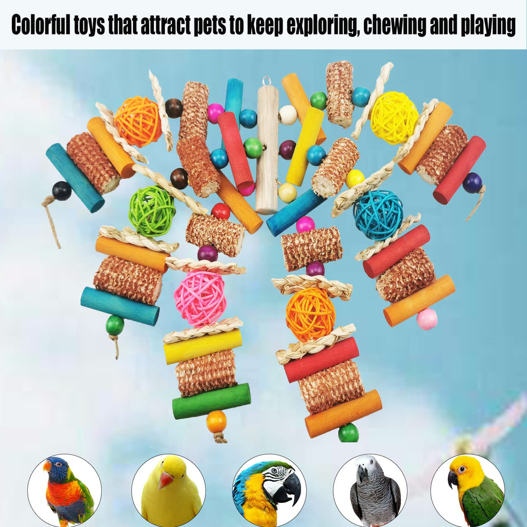 Natural Corn cob Parrot Chewing Toy, Hanging as Foraging Toy