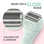 Panasonic Electric Bikini Trimmer, Waterproof Full-Body Cordless Electric Razors for Women Legs with Bikini Attachments, 3 Hypoallergenic Blades, for Travel, Shower, and Everyday Use - ES-AWL6AG