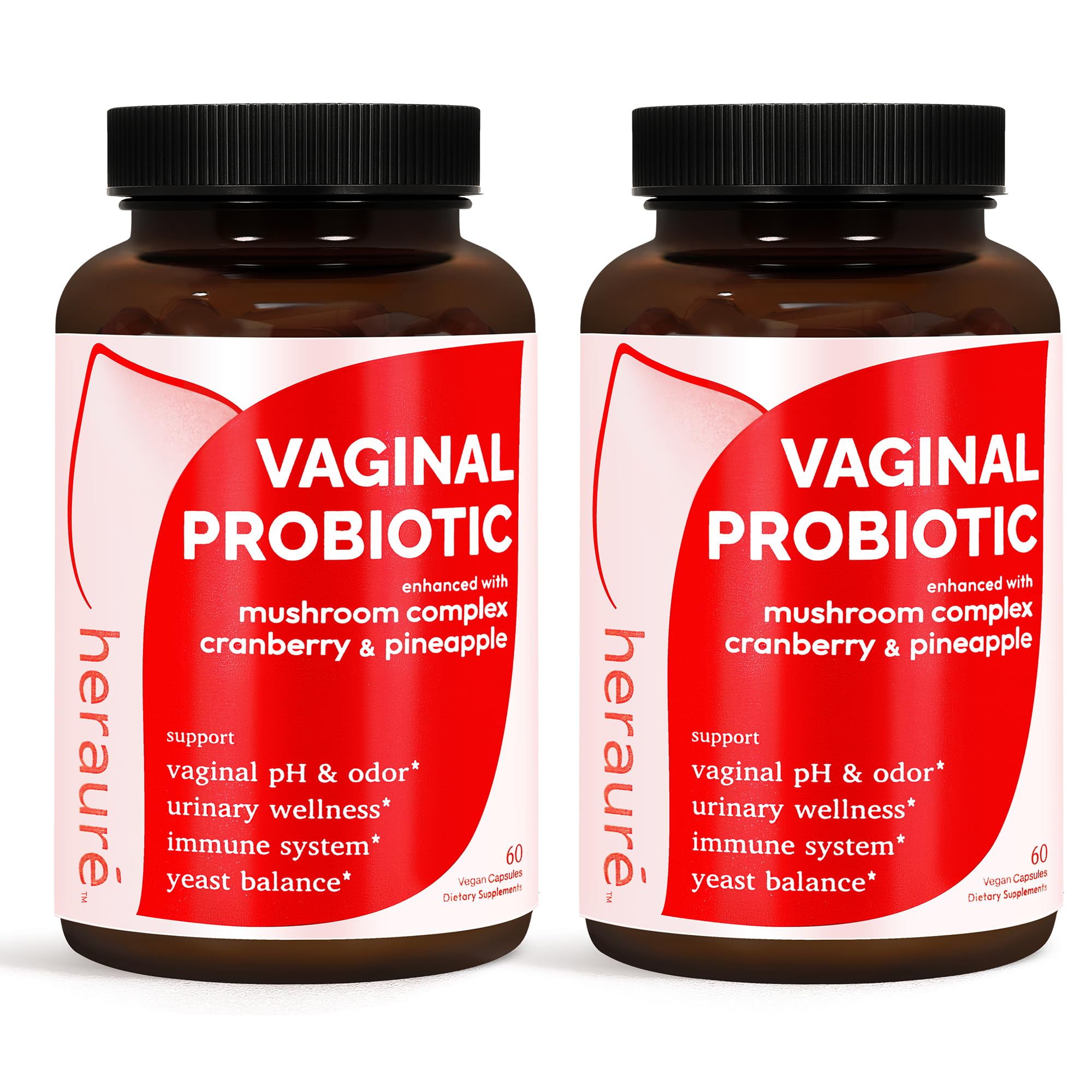 HerAure Vaginal Probiotics for Women -PH Balance,Yeast Balance,60CT | Healthy Vaginal Odor, Vaginal Flora, Women Probiotics and Prebiotics,Immune Support - Prebiotics & Lactobacillus Probiotic