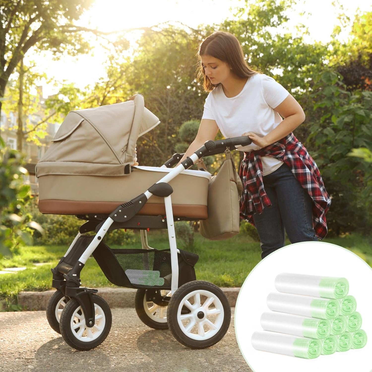 Buy now Tebery 100 Pack Portable Potty Chair Liners with Drawstring, Potty Bags Potty Liners Disposable for Baby Toilet Potty Training Seat at indiglob india