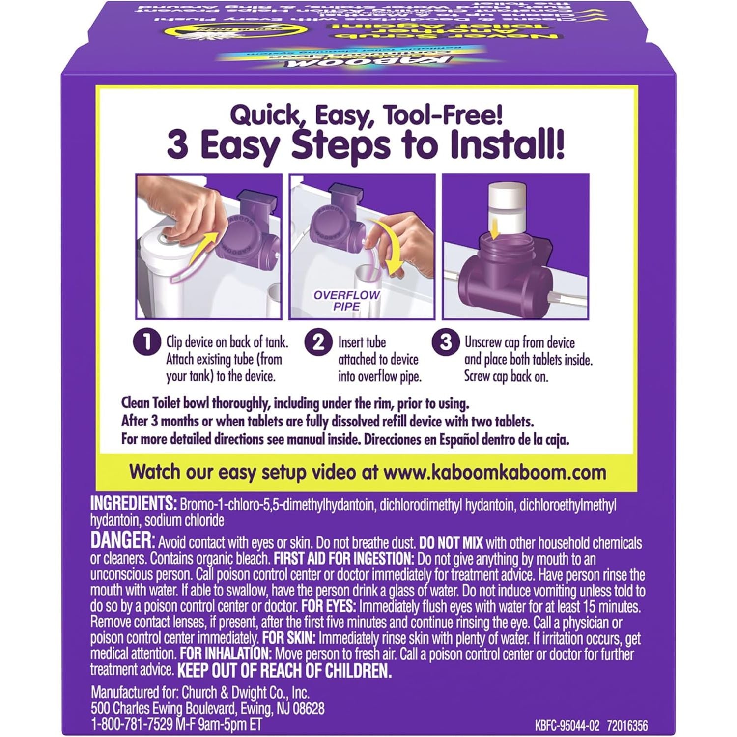 Buy now Kaboom Scrub Free! Toilet Bowl Cleaner System with 2 Refills at indiglob india