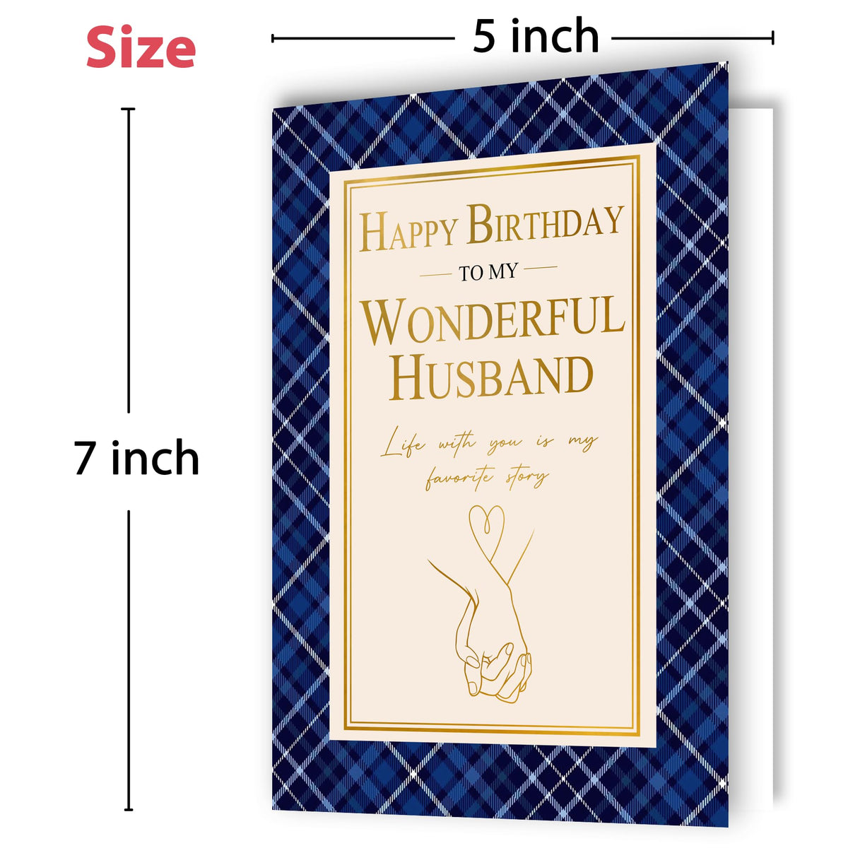 Happy Birthday Card for Husband, Romantic Birthday Card from Wife, Funny Husband Birthday Greeting Card, Heartfelt Birthday Gift for Him, 5x7 Inch Card with Envelope