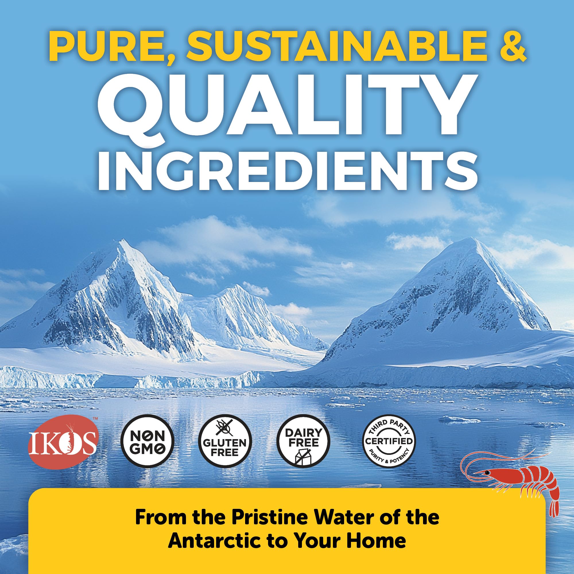 Viva Naturals Antarctic Krill Oil Omega 3 Supplements 1250 mg - DHA EPA Omega-3 & Astaxanthin Concentration for Joint Health, No Fish Burp - 60 Krill Oil Capsules