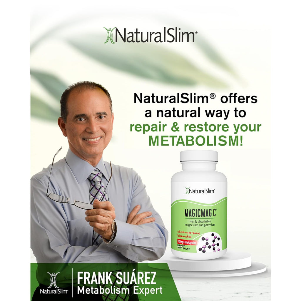 MagicMag C by NaturalSlim Magnesium Citrate, 100 Capsules | Magnesium Citrate Capsules, for Muscle Relaxation, Sleep Quality, Nerve Function and Electrolyte Support