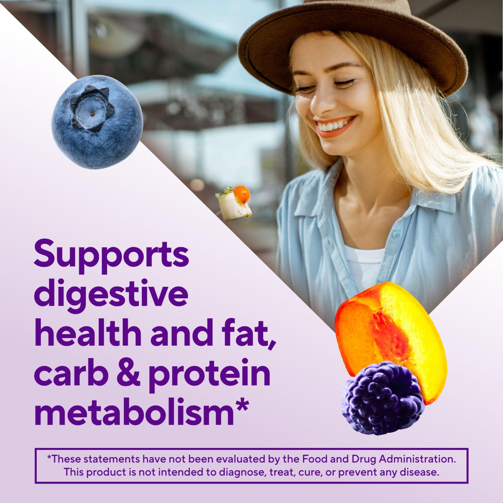 Vitafusion Fiber Well Fit Gummies | 4g | 90 Count | Sugar Free Adult Gummy | Vitamins For Women & Men | Berry & Peach Flavors | Gluten Free Supplement
