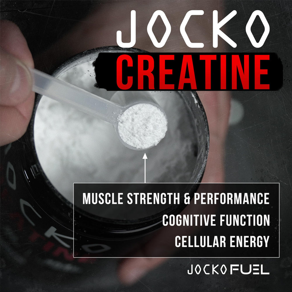 Jocko Fuel Creatine Monohydrate, Pure Micronized Powder for Men & Women, Supports Muscle Growth, Strength, Recovery & Cognition, Unflavored, 450 Grams, 90 Servings