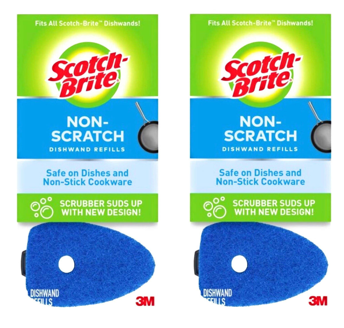 Multi Purpose Non Scratch Dish Wand Refills by Scotch Brite Blue 6 Pack