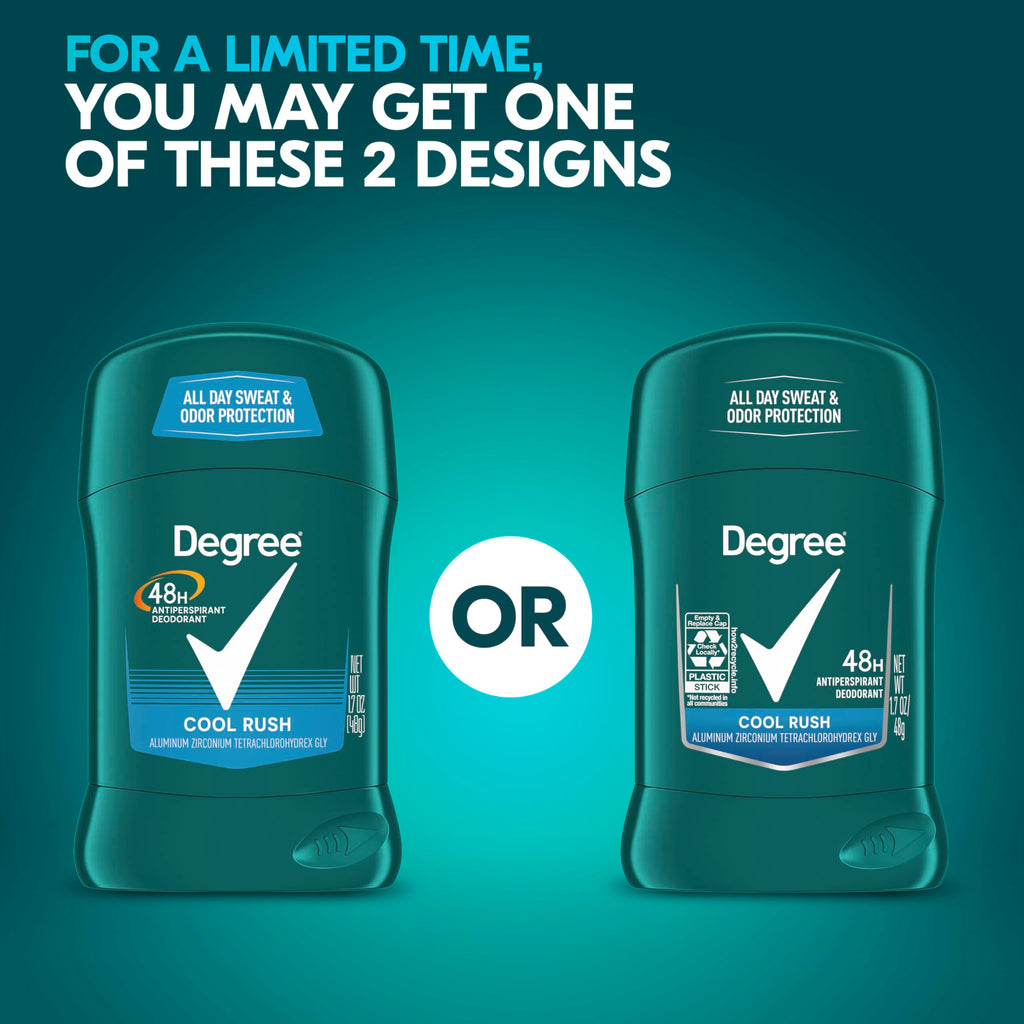 Degree Men Protection Antiperspirant Deodorant Cool Rush 12ct 1.7 oz