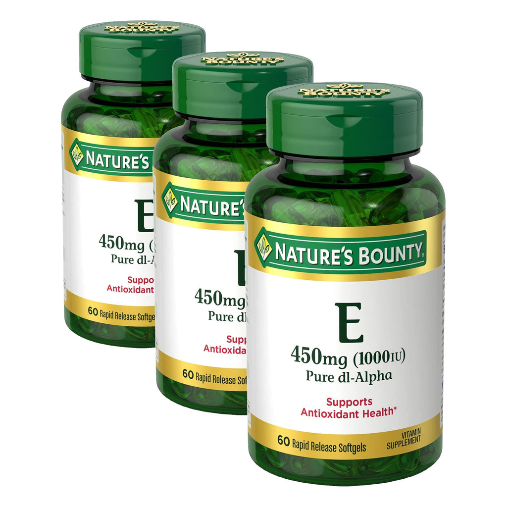 Nature's Bounty Vitamin E 1000 IU Softgels, 60 Count