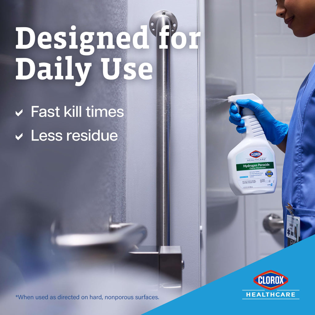 Buy now Clorox Healthcare Hydrogen Peroxide Cleaner Disinfectant Refill, Bleach Free, 128 Fluid Ounces (Package May Vary) at indiglob india
