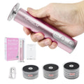 APRELM Rechargeable Electric Foot Callus Remover with 3-Sizes 120Pcs Sandpaper Discs, Professional 900RPM 3-Speed Control Aluminum Electric Foot File for Dead Skin (E3 Rose Pink)
