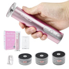 APRELM Rechargeable Electric Foot Callus Remover with 3-Sizes 120Pcs Sandpaper Discs, Professional 900RPM 3-Speed Control Aluminum Electric Foot File for Dead Skin (E3 Rose Pink)