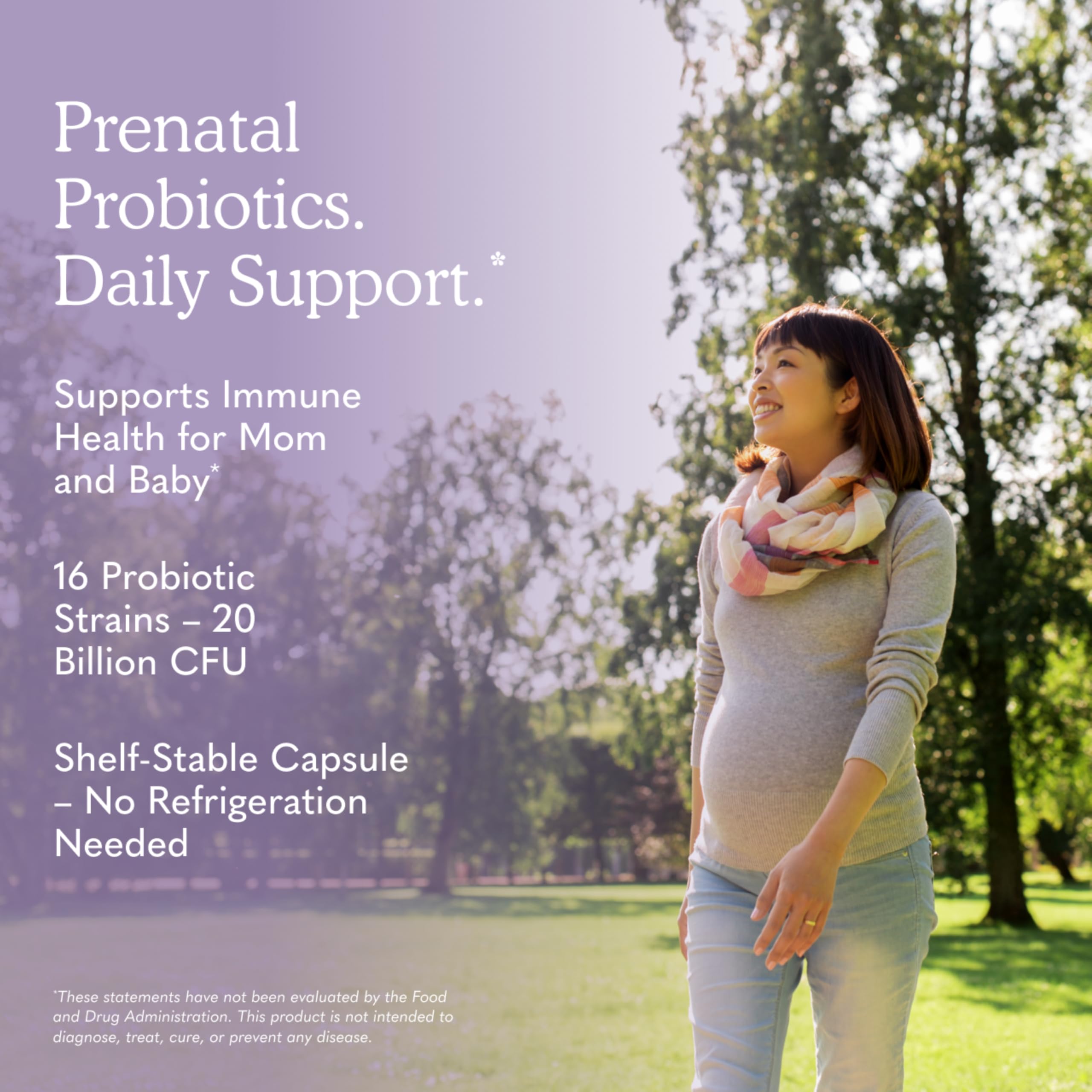 Garden of Life Dr. Formulated Probiotics Once Daily Prenatal - Acidophilus and Bifidobacteria Probiotic Support for Mom and Baby – Shelf Stable - Gluten, Dairy, and Soy-Free - 30 Vegetarian Capsules