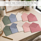 Elegant Set of 50 Invitation Envelopes 5x7 - Self-Sealing A7 in 5 Colors