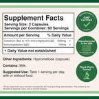 Bovine Colostrum 400mg, Grass-Fed, Immunity + Gut Support, 120 Capsules | Colostrum Powder, Supports Gut Health + Digestive Comfort, Healthy Skin + Hair, 15% IgG, 2 Month Supply, Third-Party Tested