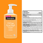 Neutrogena Oil Free Acne Face Wash, 9.1 fl. oz, 3 Pack | Salicylic Acid, Noncomedogenic, Residue-Free Facial Cleanser, Suitable for Oily Skin, Easy-Pump Bottles