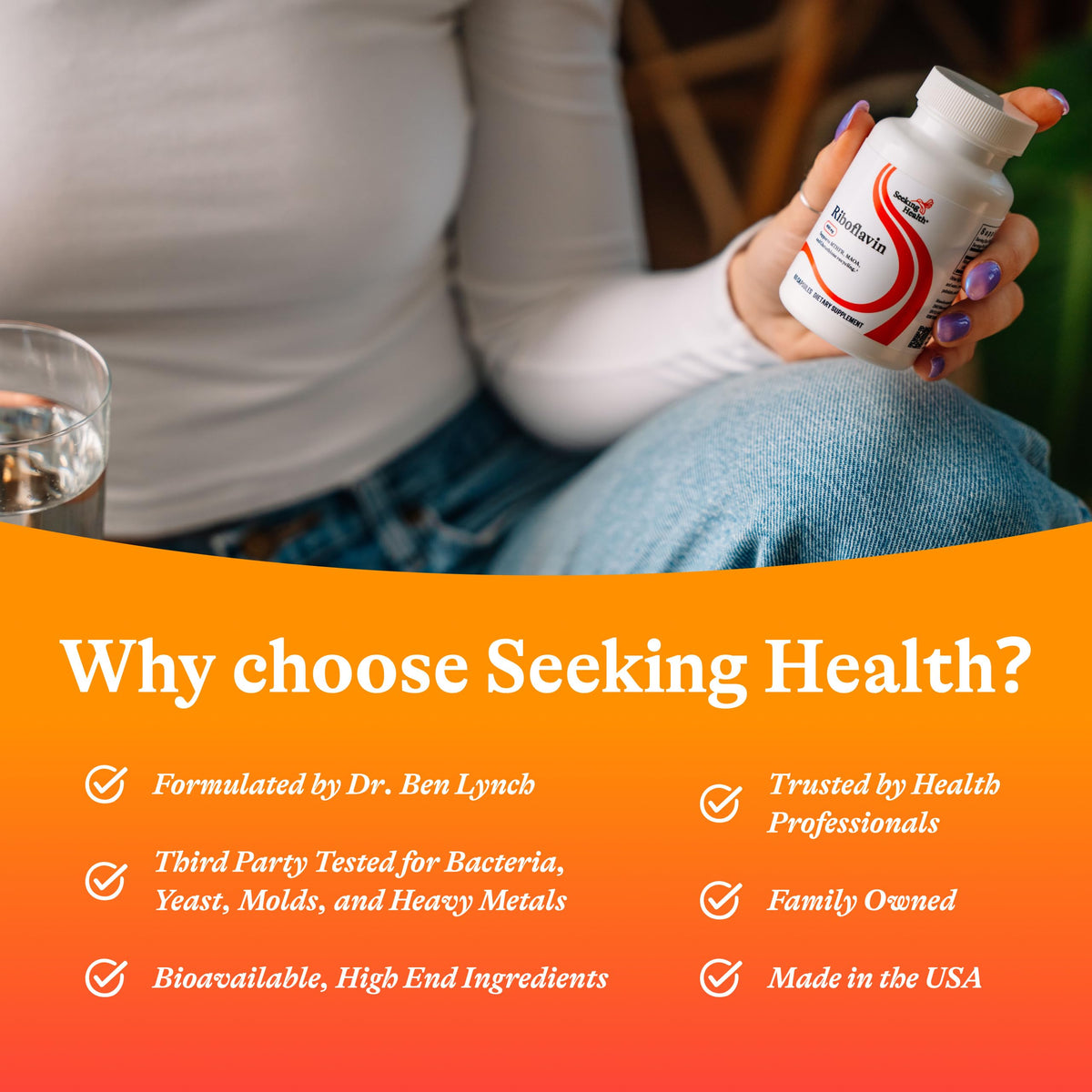 Seeking Health Riboflavin (B2) 400 mg, 60 Vegetarian Capsules