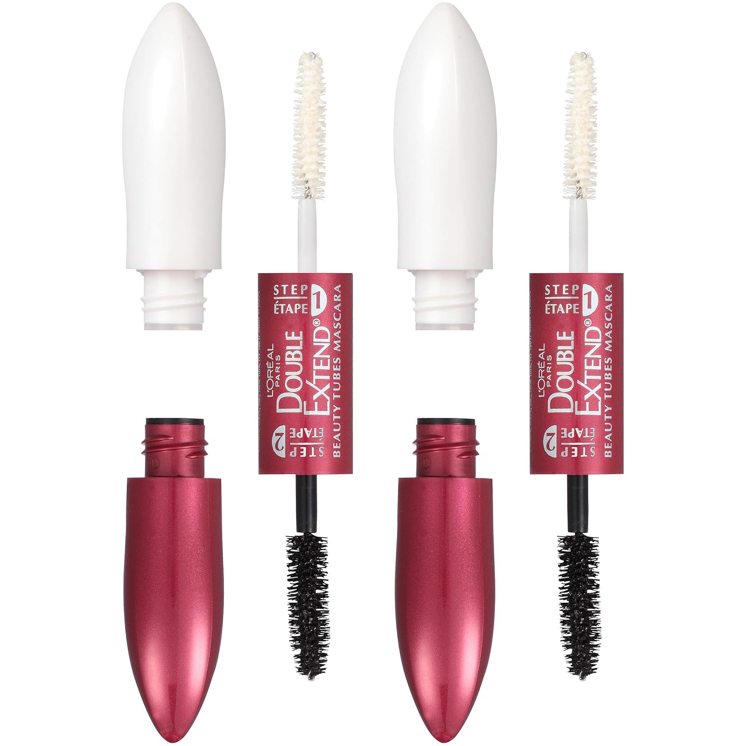 Buy now L'OrÃ©al Paris Double Extend Beauty Tubes Lengthening Mascara, Blackest Black, 0.33 fl. oz. 0.33 Fl Oz (Pack of 2) Black at indiglob india