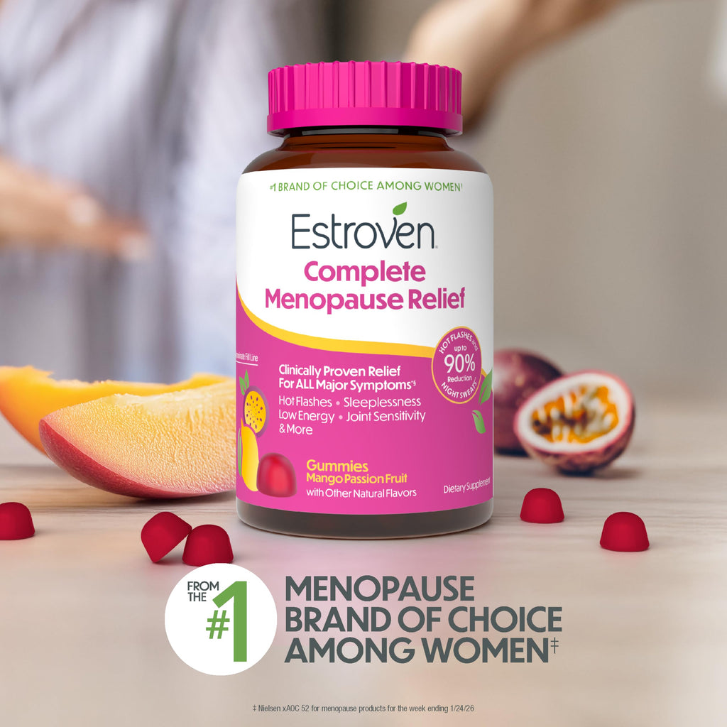 Estroven Complete Gummies Menopause Relief Supplement for Women, 30 Count
