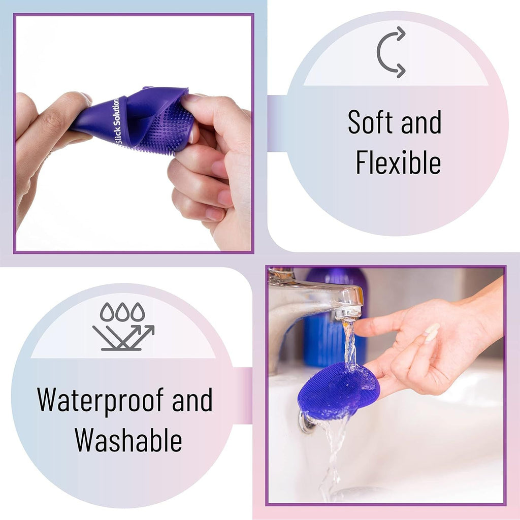Buy now Slick- Silicone Facial Cleansing Brush, 4 Pack, Silicone Face Scrubber Exfoliator at indiglob india